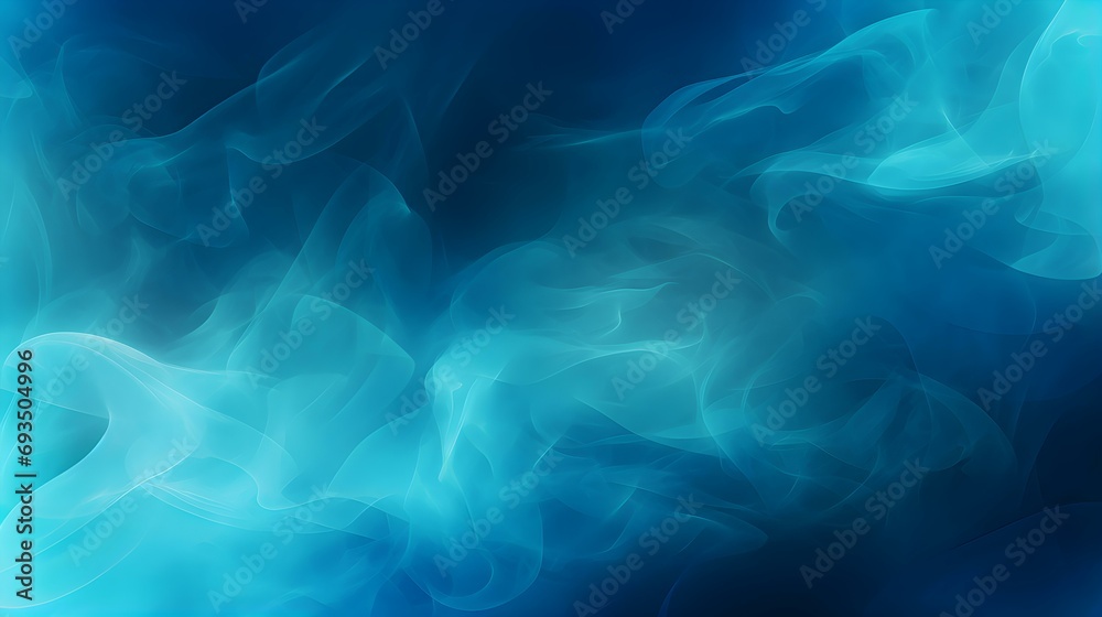 Fototapeta premium Cyan Stylized Smoke Wisps. Abstract Background