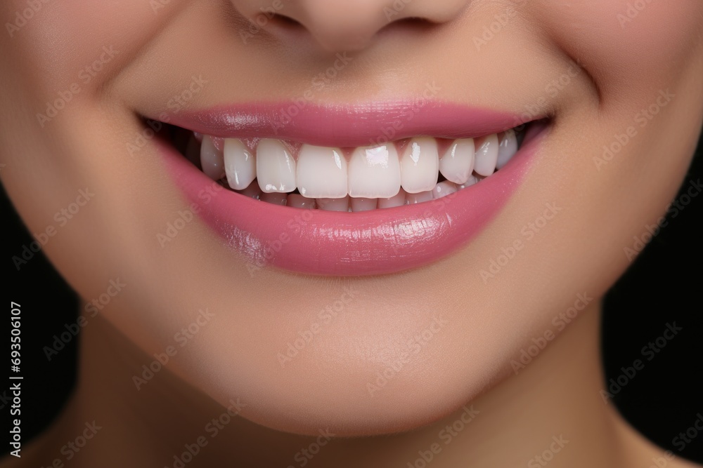 Smiling teenager lips, perfect teeth, dental care concept, female mouth close up. Smiling teenager lips, perfect teeth, dental care concept, female mouth close up.