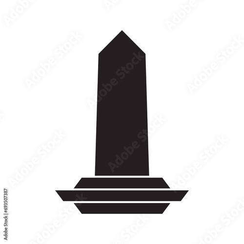 obelisk icon design vector isolated
