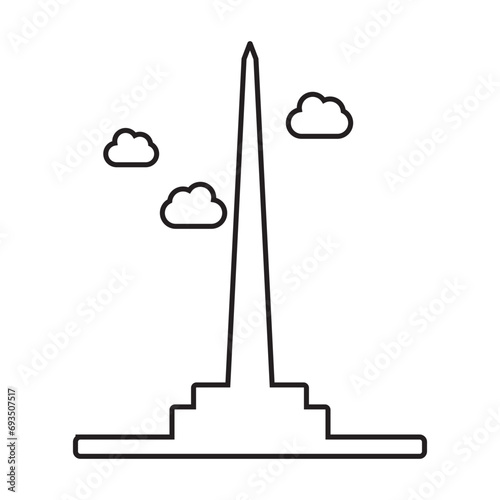 obelisk icon design vector isolated