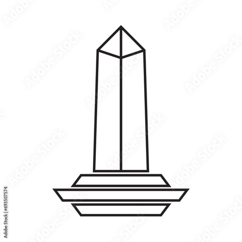 obelisk icon design vector isolated