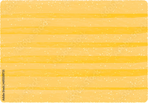 かわいい水彩のボーダー 背景・壁紙（黄）_A3横
