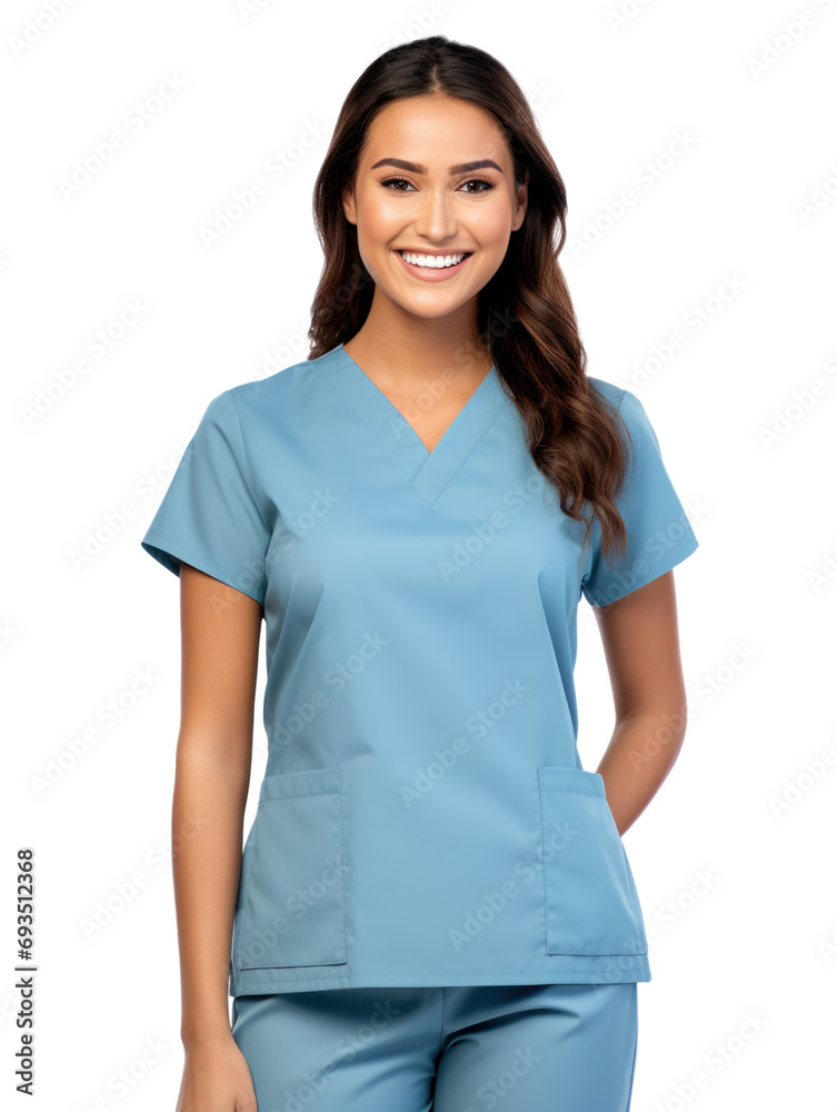 Young female medical nurse in transparent background Young female medical nurse in transparent background