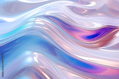 background  abstract  wavy iridescent holographic gradient  colourful structure of water glossy