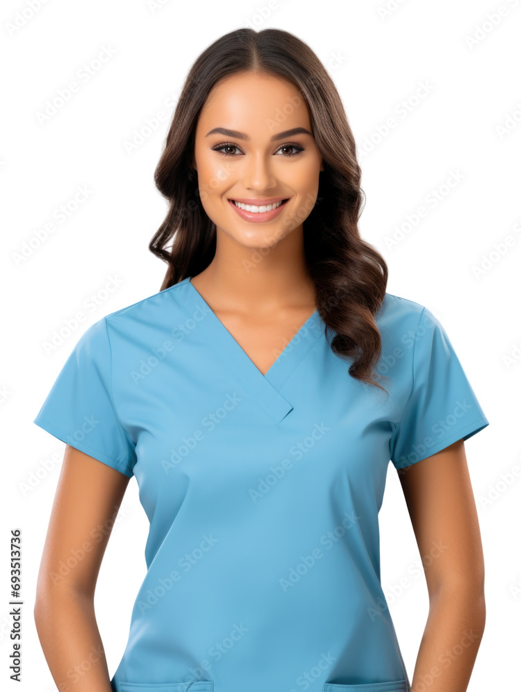 Young female medical nurse in transparent background Young female medical nurse in transparent background