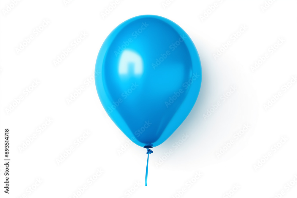 balloon blue inflatable festival, isolated on white background