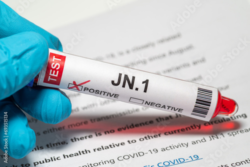 Background of SARS-CoV-2 Variant JN.1,Medical health concept photo