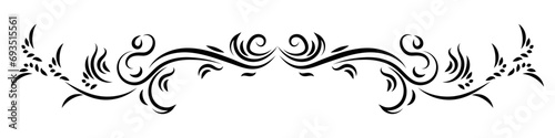 Border vector element with vintage style. Decorative ornament design for page, frame, template, paper, card, certificate.