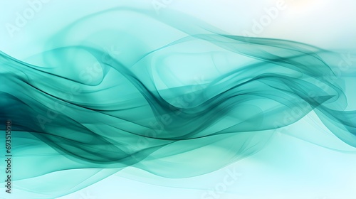 Turquoise Stylized Smoke Wisps. Abstract Background