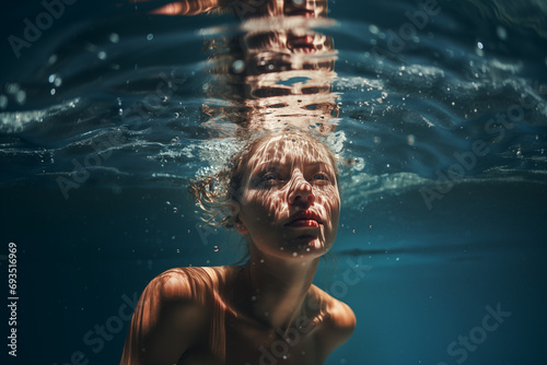 Unterwasserportrait einer Frau