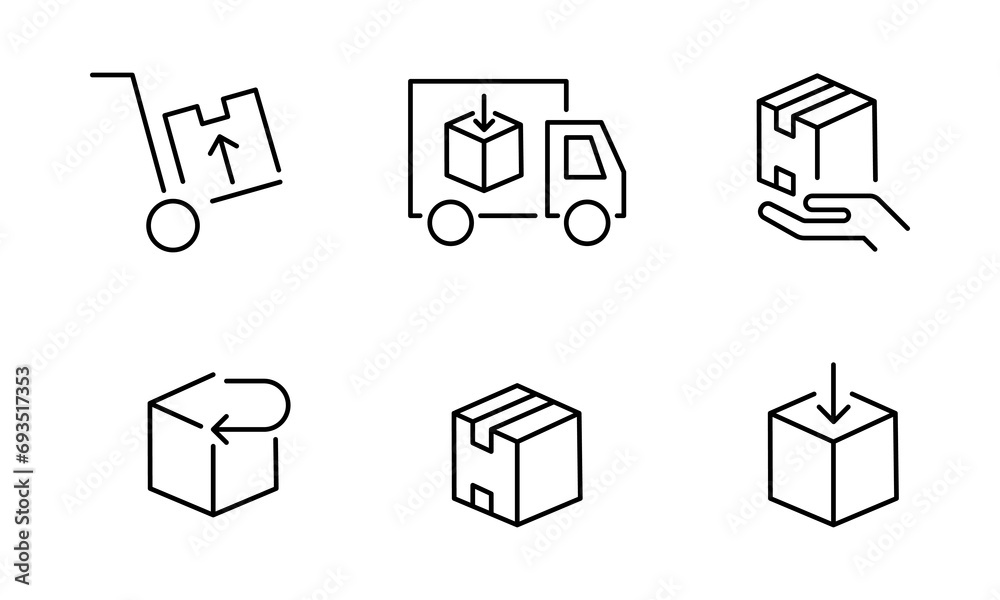 Delivery icons on isolated background for your design. Delivery linear icons. Vector EPS 10 Delivery icons on isolated background for your design. Delivery linear icons. Vector EPS 10