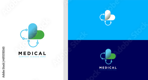 vector medical logo for health service symbol