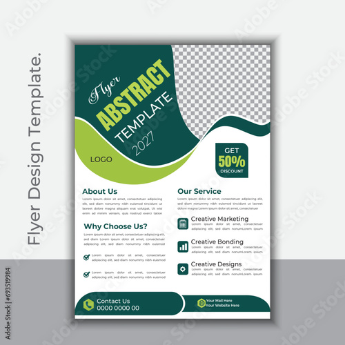 Vector creative modern corporate business flyer, company flyer or digital marketing flyer.