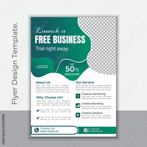 Vector creative modern corporate business flyer, company flyer or digital marketing flyer.