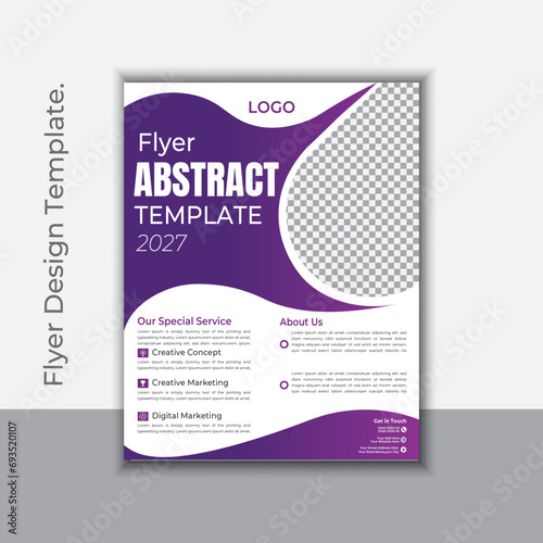 Vector creative modern corporate business flyer, company flyer or digital marketing flyer.