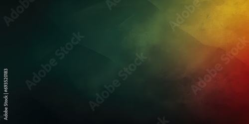 Abstract color gradient on dark grainy background, green yellow red noise texture header poster banner design, copy space photo