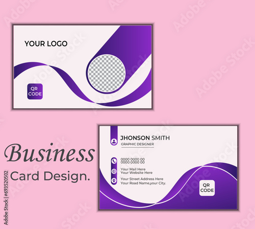 modern business card design . double sided business card design template .