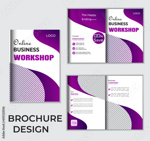 Vector corporate creative business brochure design template.