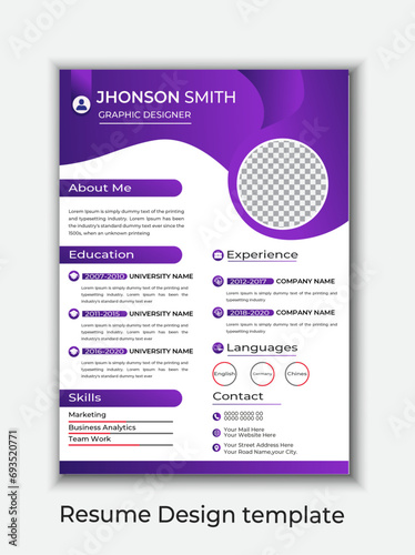 Clean Modern Resume and Cover Letter Layout Vector Template for Business Job Applications, Minimalist resume cv template, Resume design template, cv design, multipurpose resume design minimal Design