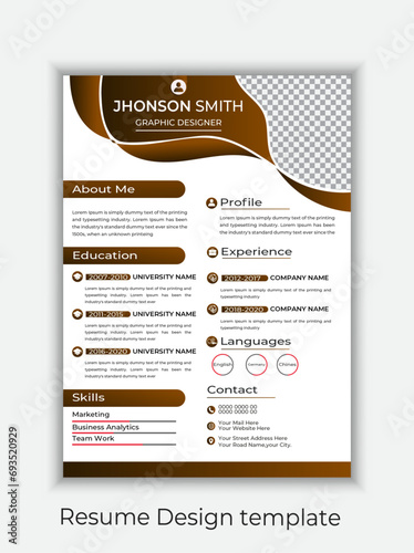 Clean Modern Resume and Cover Letter Layout Vector Template for Business Job Applications, Minimalist resume cv template, Resume design template, cv design, multipurpose resume design minimal Design