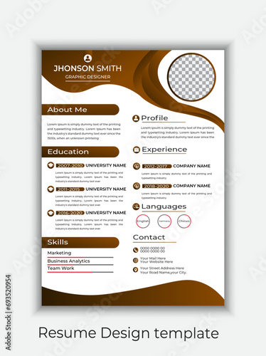 Clean Modern Resume and Cover Letter Layout Vector Template for Business Job Applications, Minimalist resume cv template, Resume design template, cv design, multipurpose resume design minimal Design