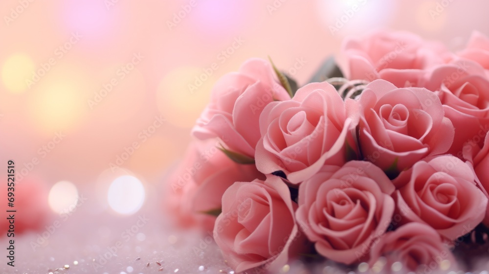 Valentine's day concept a bouquet of red roses on smooth background of hearts, holiday greeting card. Valentine's day concept a bouquet of red roses on smooth background of hearts, holiday greeting card.