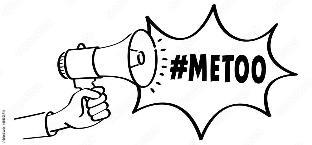 Slogan #metoo. MeToo as a new movement, against sexual misconduct. Awareness campaign against sexual abuse, sexual harassment and rape culture