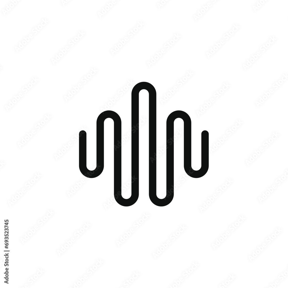 Sound wave icon isolated on transparent background Sound wave icon isolated on transparent background