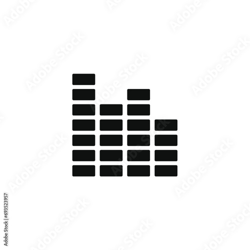 Sound wave icon isolated on transparent background