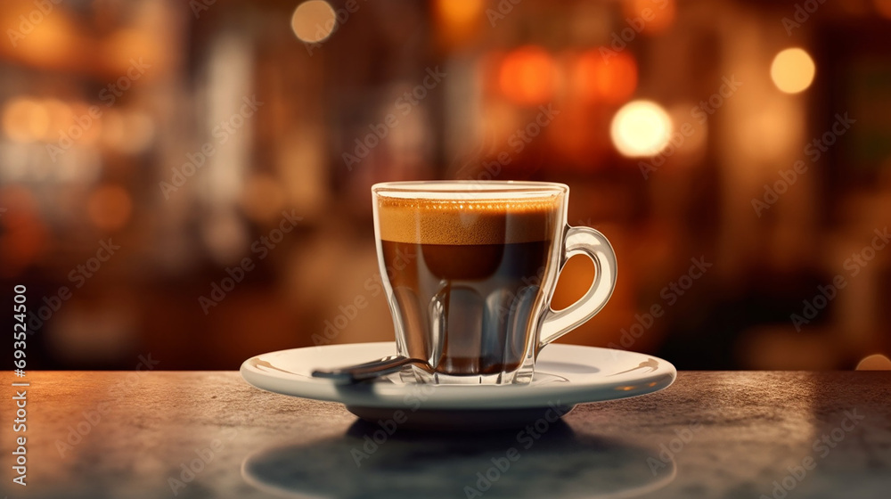 Elegant, classic and strong espresso gourmet coffee