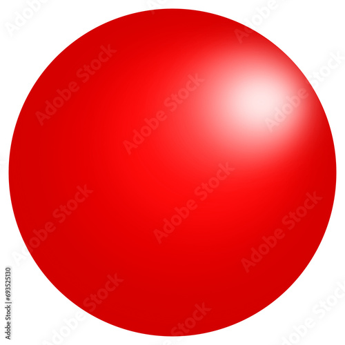 red glossy button