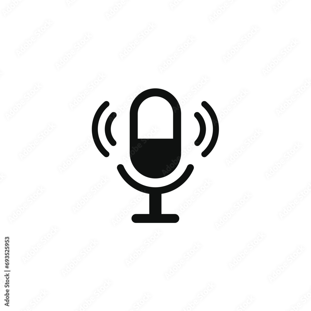 Microphone icon isolated on transparent background Microphone icon isolated on transparent background