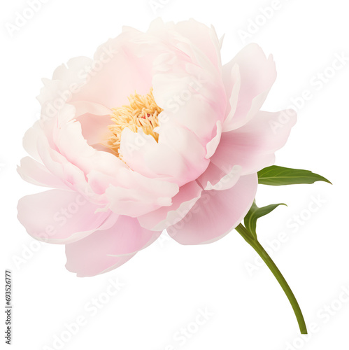 pink peony isolated on white