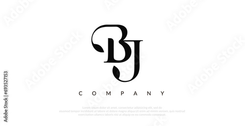 Initial BJ Logo Design Vector 
