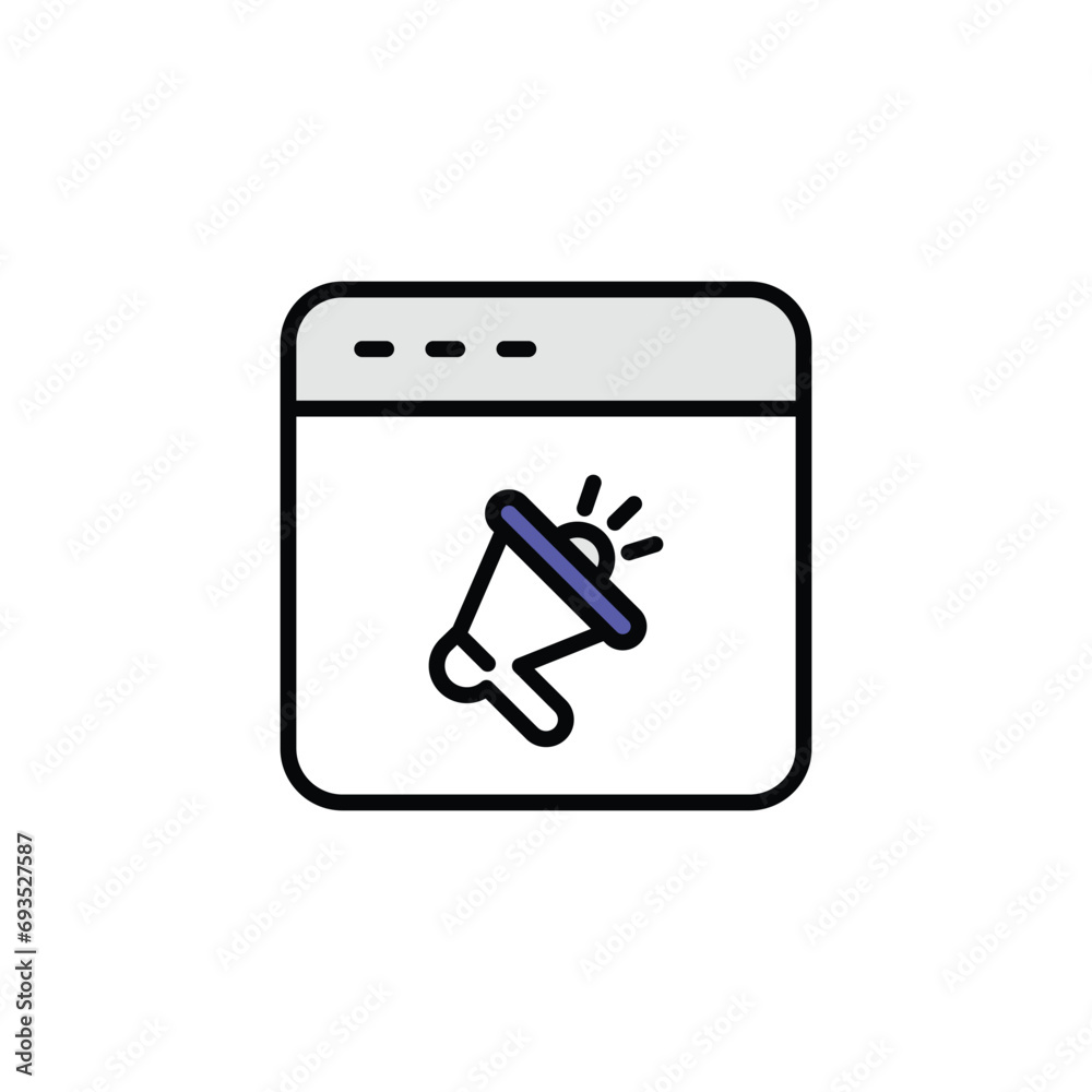 Digital Marketing icon design with white background stock illustration Digital Marketing icon design with white background stock illustration