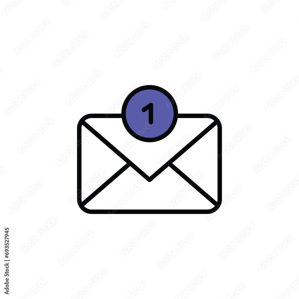 notification icon design with white background stock illustration