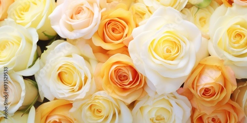 Roses stock photo close up yellow  white rose flowers stock photo  in the style of pastel palette  biedermeier  vintage-inspired  rtx on  floral  elaborate  anne geddes