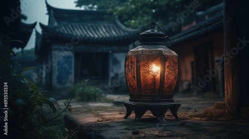Lantern illustration for Taiwanese festival celebration