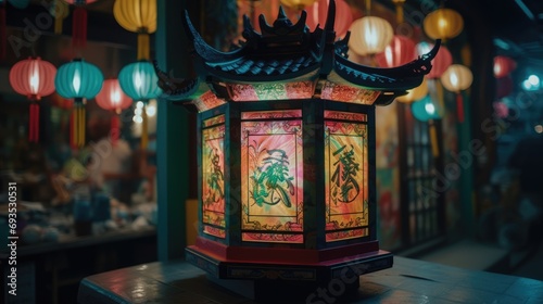 Lantern illustration for Taiwanese festival celebration