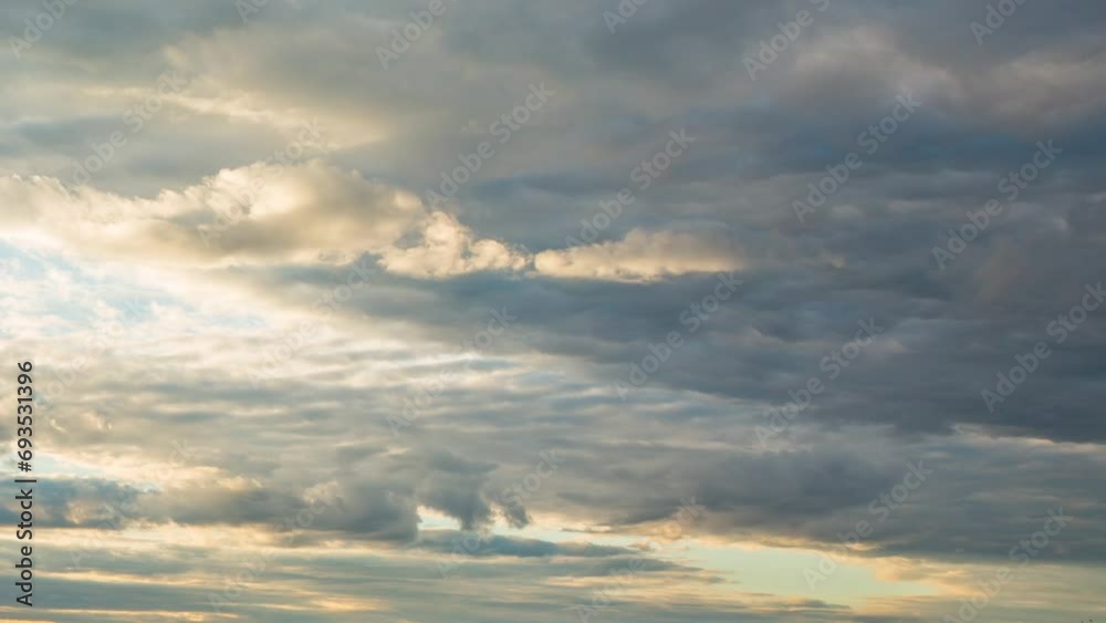 Cloudy weather, clouds at sunset, beautiful sunset, sky, time-lapse Cloudy weather, clouds at sunset, beautiful sunset, sky, time-lapse