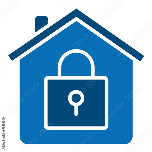 Home Security icon line vector illustration