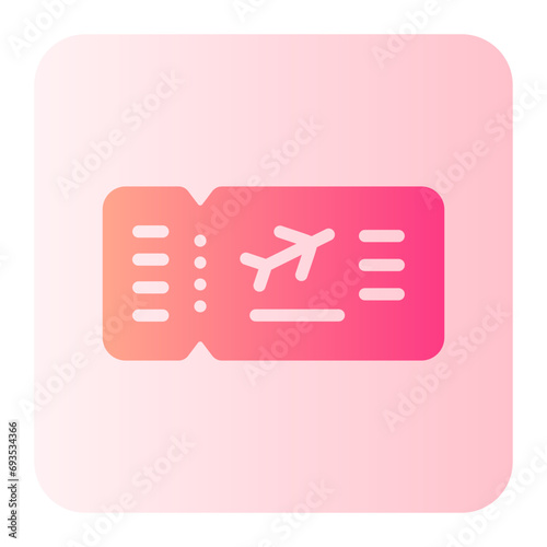 plane ticket gradient icon