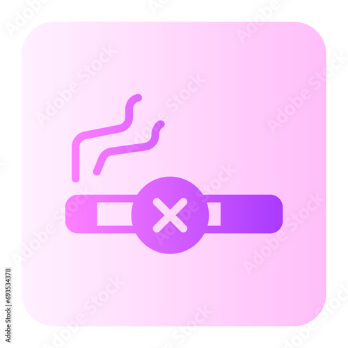no smoking gradient icon