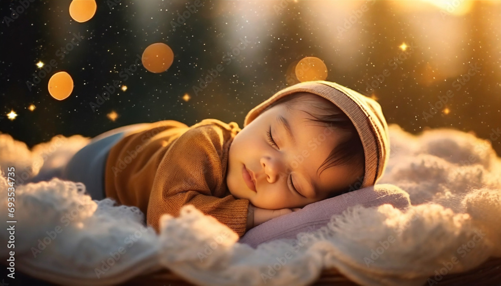 cute little baby is sleeping