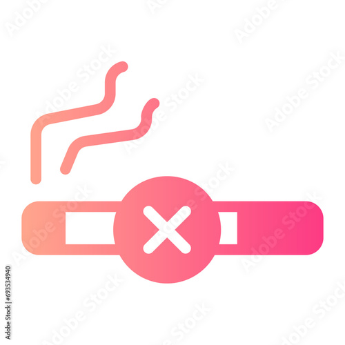 no smoking gradient icon
