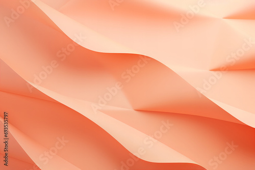 3d style abstract geometric background in peach fuzz color of the year 2024 photo
