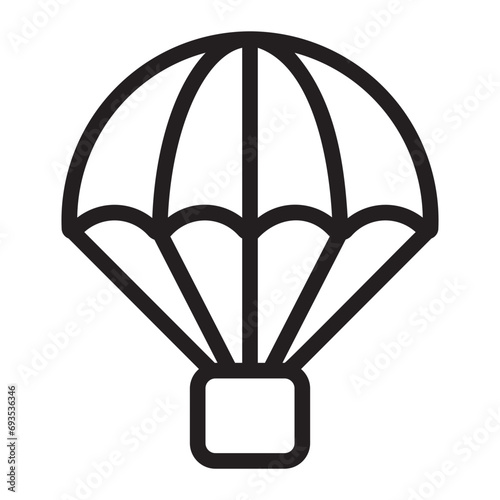 parachute line icon photo