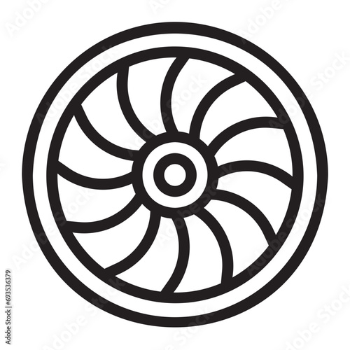 turbine line icon