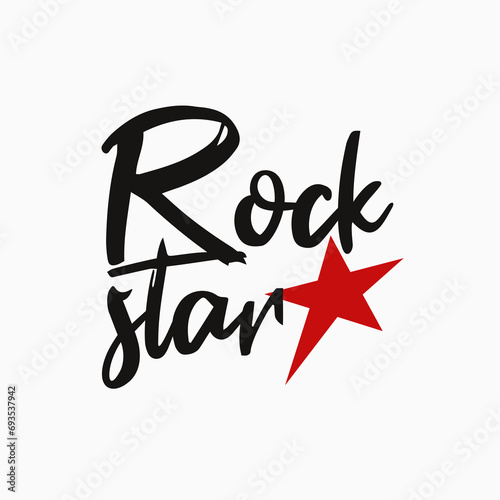 rock star abstract typography modern slogan. Vector illustration graphics for print t shirt, and or social media
