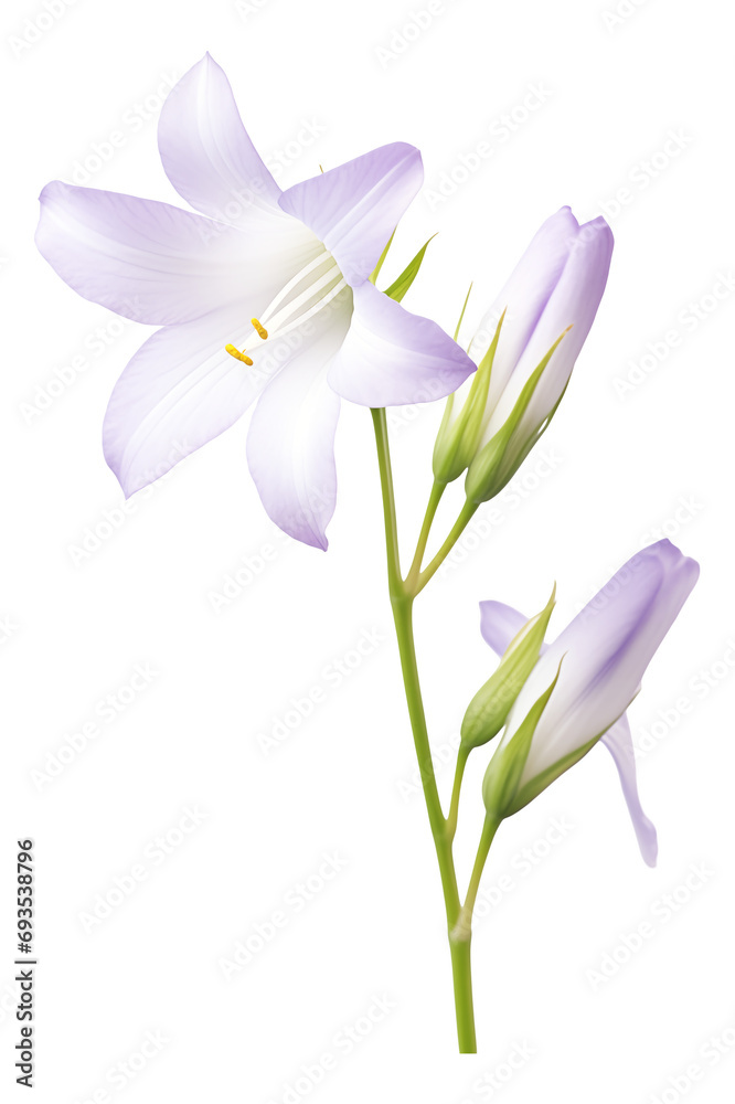 Naklejka premium bellflower flowers isolated on white background
